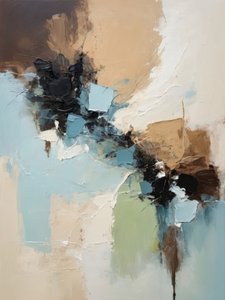 Aardse blauwe abstracte vormen