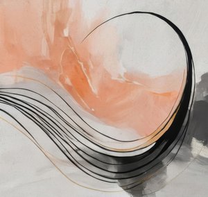 Vloeiende perzik - abstract