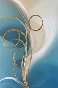 Vloeiende gouden rondingen