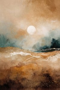 Gouden woestijnhorizon