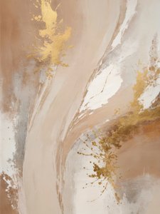 Gouden vloeiende abstractie