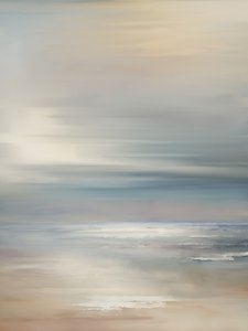 Mistige oceaanhorizon