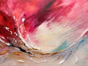 Rood-roze vloeiend abstract