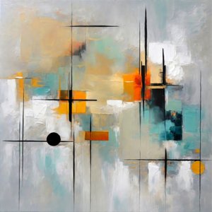 Levendige geometrische abstracte kunst