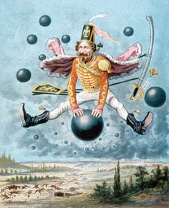 De verrassende avonturen van Baron Munchausen, illustratie door Alphonse Adolphe Bichard (1879)