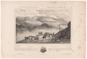 Soldaten aan de vooravond van de Slag bij Montenotte en portret van Amédée Emmanuel François Laharpe (Herinneringen aan het Franse leger)