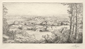 Een vallei in Bourgondië Une Vallée en Bourgogne door Alphonse Legros