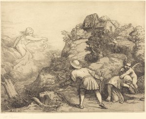 Allegorie van de Boer en het Fortuin door Alphonse Legros