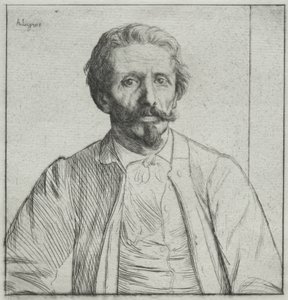 Auguste Delâtre door Alphonse Legros