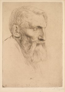 Auguste Rodin, 1881 door Alphonse Legros