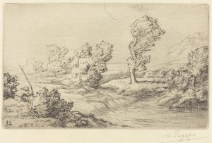 Oevers van de Marne door Alphonse Legros