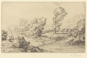 Oevers van de Marne door Alphonse Legros