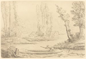 Oevers van de Somme bij Amiens door Alphonse Legros
