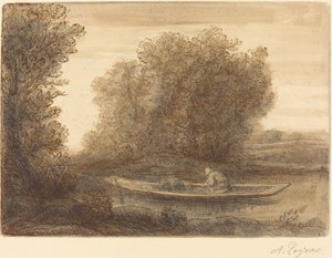 Bocht in de rivier door Alphonse Legros
