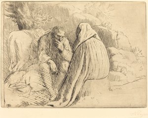Zigeunerkamp door Alphonse Legros
