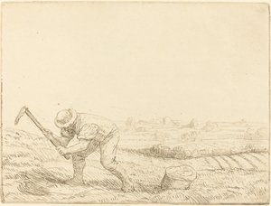 Graver Le piocheur door Alphonse Legros