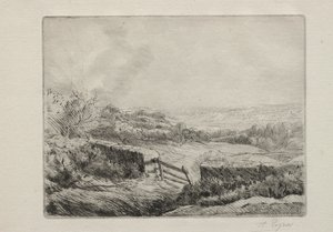 Ingang naar het veld door Alphonse Legros