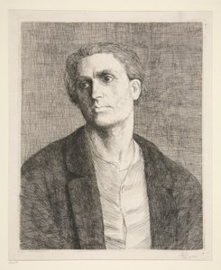 Studie van een hoofd door Alphonse Legros