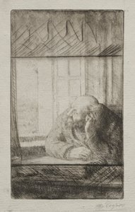 Avond bij het raam door Alphonse Legros