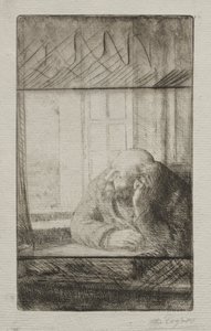 Avond bij het raam door Alphonse Legros
