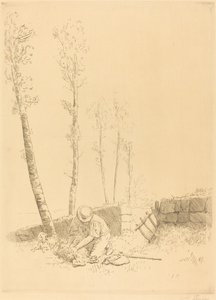 Het vinden van het schaap (Le mouton retrouvé) door Alphonse Legros