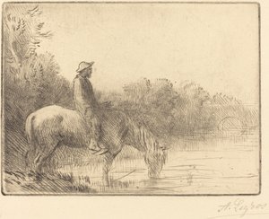 Een Rivier Doorwaden door Alphonse Legros