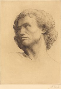 Hoofd van een man door Alphonse Legros
