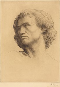 Hoofd van een man door Alphonse Legros