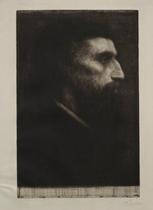 Hoofd van een man door Alphonse Legros