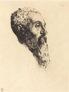 Hoofd van een model door Alphonse Legros
