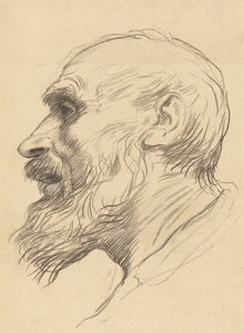 Hoofd van een Oude Man door Alphonse Legros