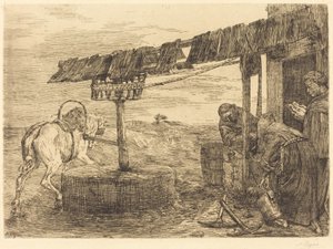 Paardgedreven Molen (Le manege) door Alphonse Legros