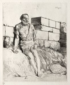 Job (Eerste Plaat) door Alphonse Legros
