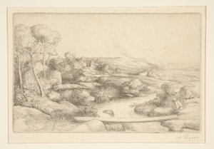 De Voetgangersbrug door Alphonse Legros
