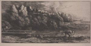 Landschap met Boot door Alphonse Legros