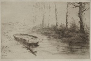 Het Kanaal: Ochtend Effect door Alphonse Legros