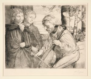 Le Joueur de Voile (De Vioolspeler) door Alphonse Legros