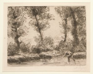 De oevers van de Liane door Alphonse Legros