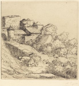 Kleine grasbrander door Alphonse Legros