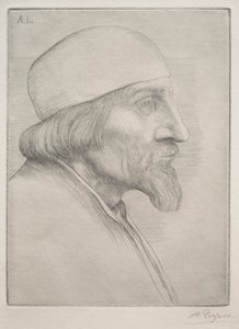 Man met een Schedelkap door Alphonse Legros