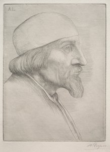 Man met een schedelmuts door Alphonse Legros