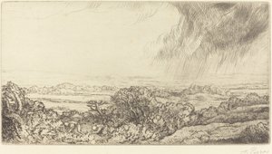 Paddenstoelenplukkers Les ramasseurs de champignons door Alphonse Legros