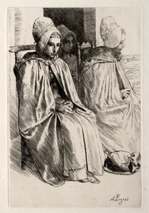 Boerin in de buurt van Boulogne door Alphonse Legros
