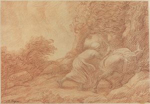 Boer en ezel door Alphonse Legros