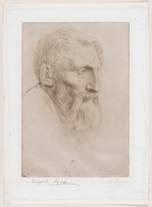 Portret van Auguste Rodin door Alphonse Legros