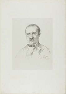 Portret van Champfleury door Alphonse Legros