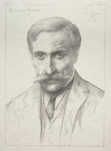 Portret van Dr. Louis Vintras door Alphonse Legros