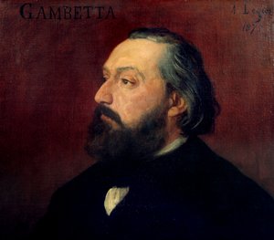 Portret van Leon Gambetta (1838-1882) door Alphonse Legros