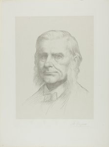 Portret van professor Huxley door Alphonse Legros