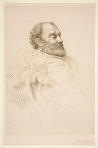 Portret van Val Prinsep, R.A. door Alphonse Legros